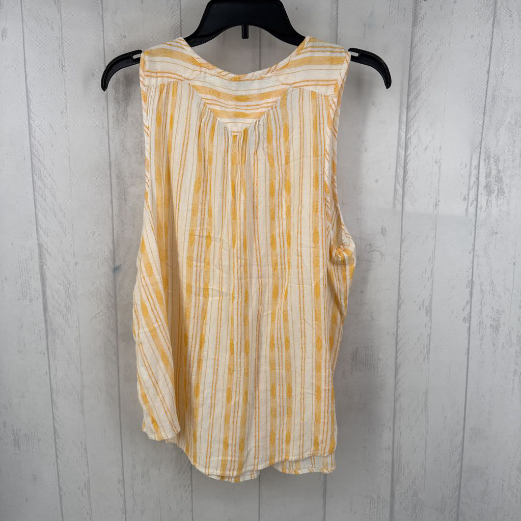 L stripe button tank