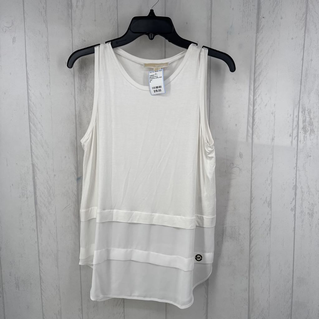 M tiered ruffle tank