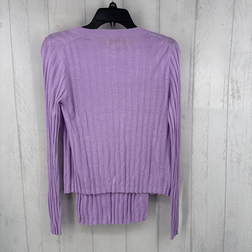 S/M 2pc l/s button cardigan w/ cami