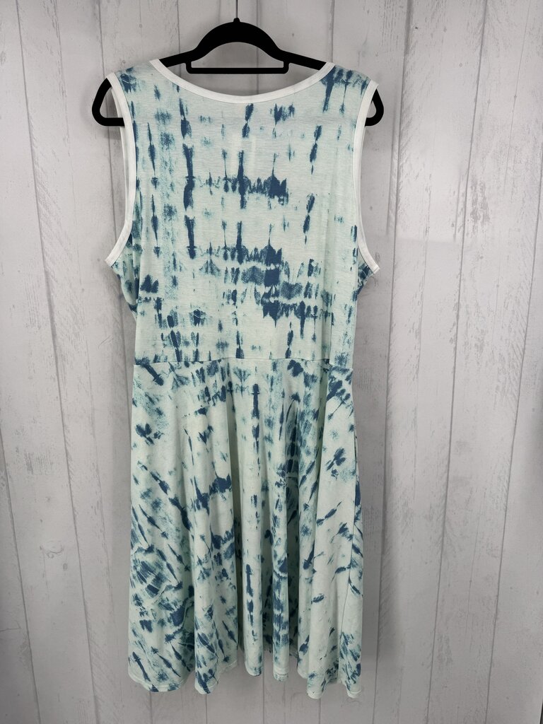 3xl slvls scoop neck print dress