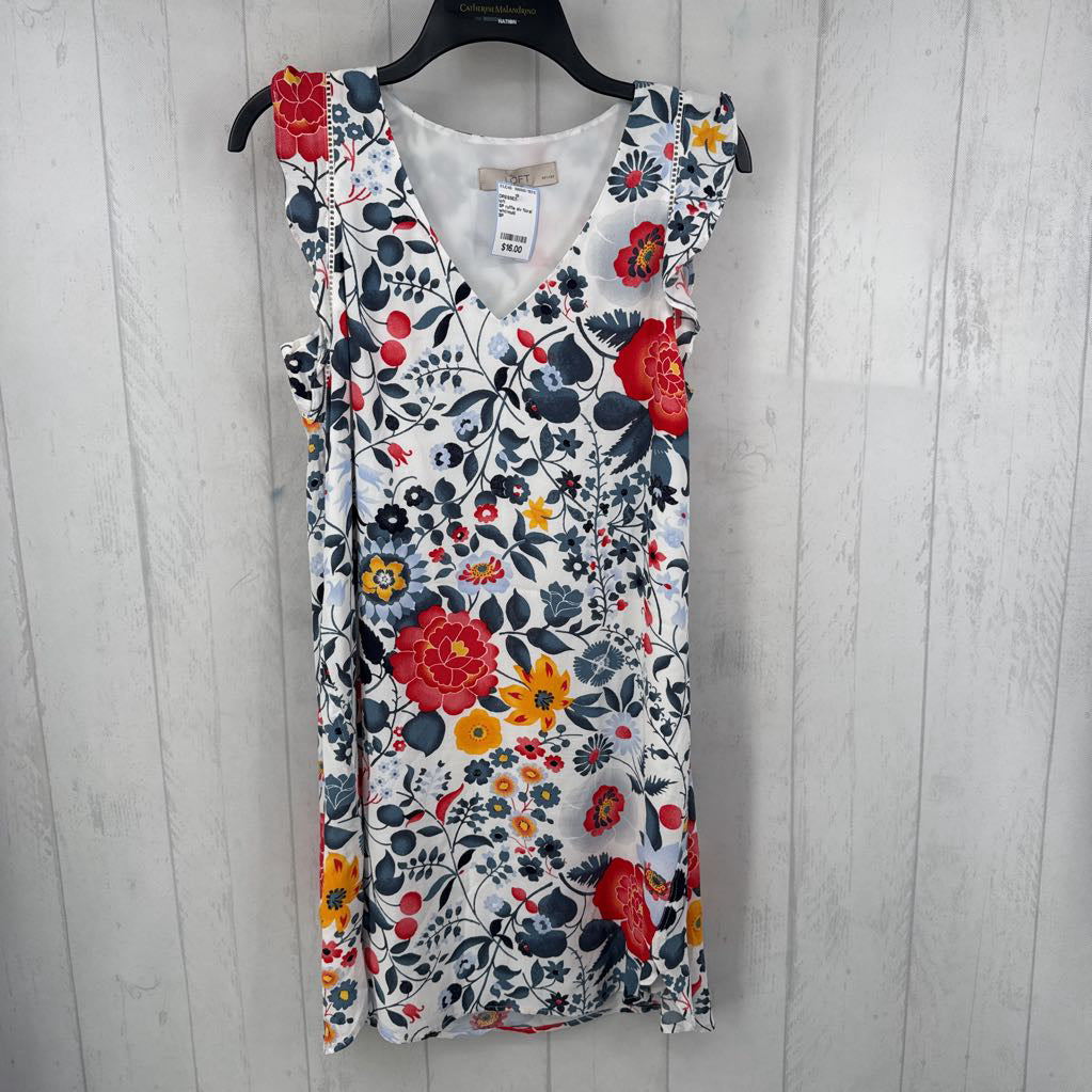SP ruffle slv floral dress