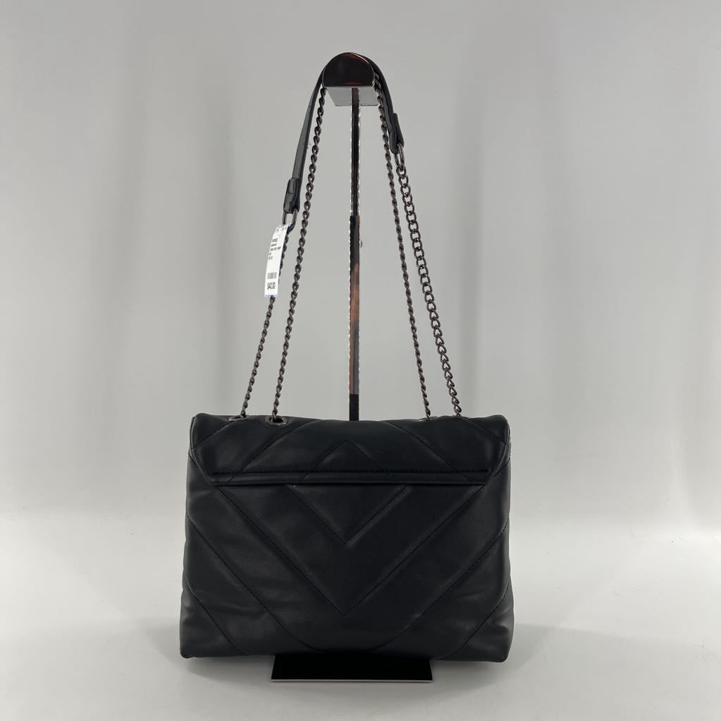 chain strap vegan leather quilted purse