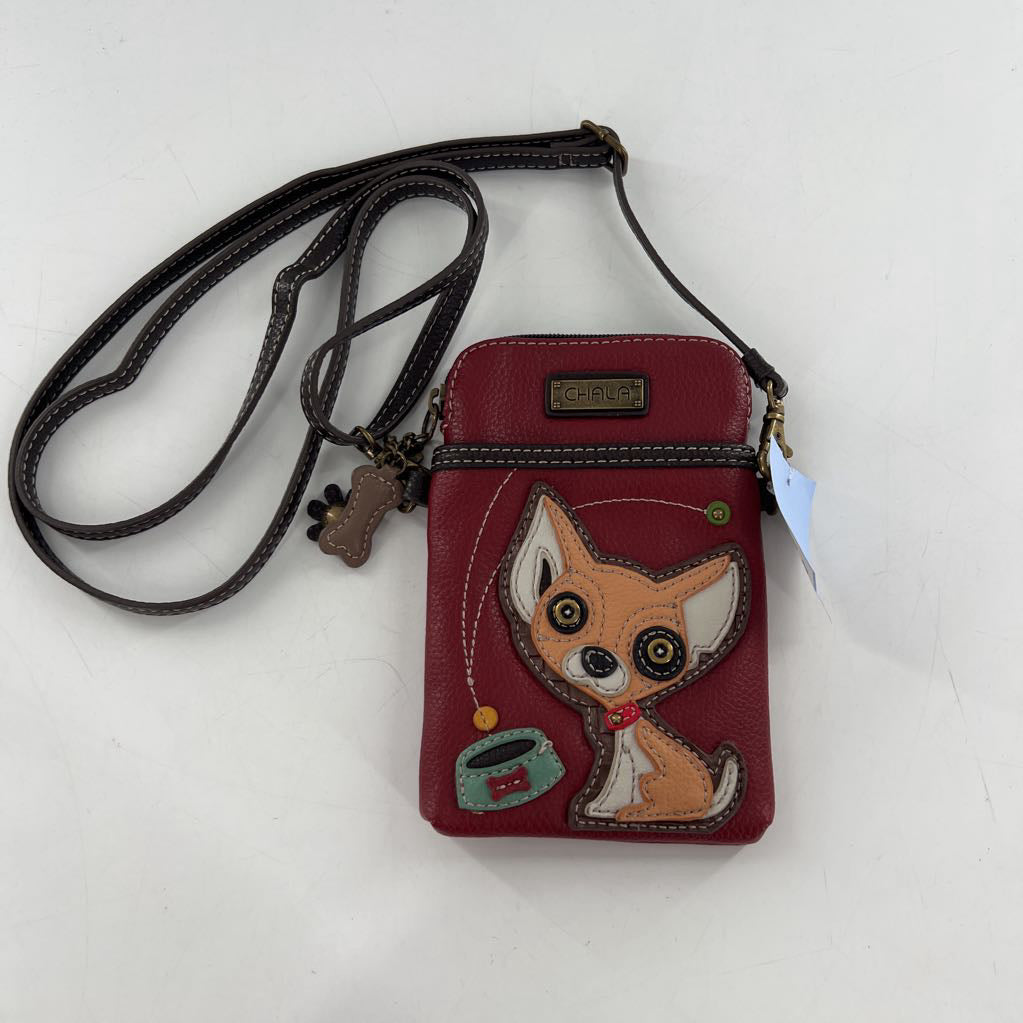 leather slim crossbody-puppy dog