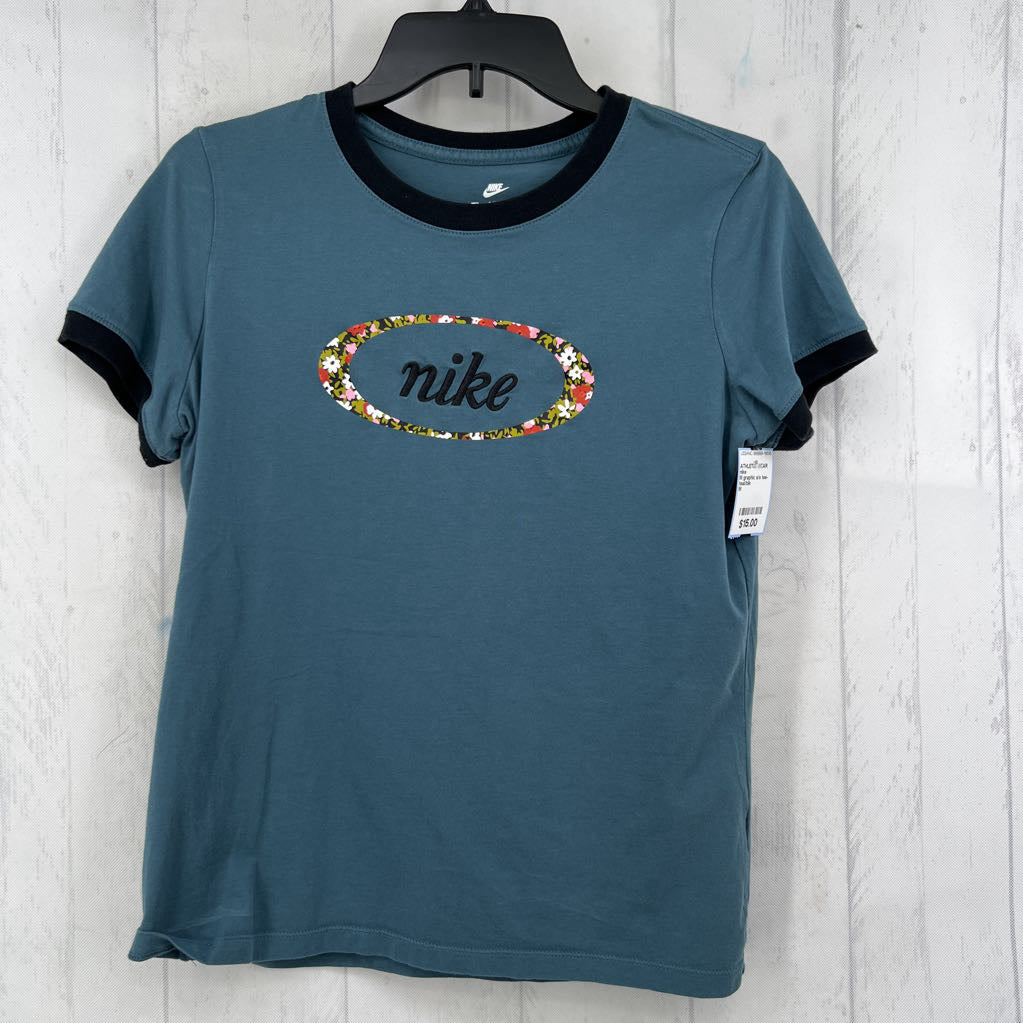 M graphic s/s tee-floral logo