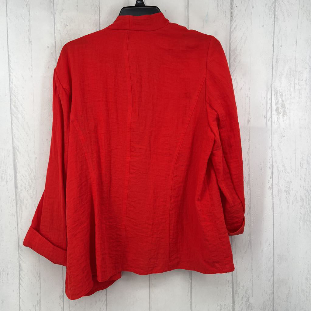 XL open front 3/4 slv blazer