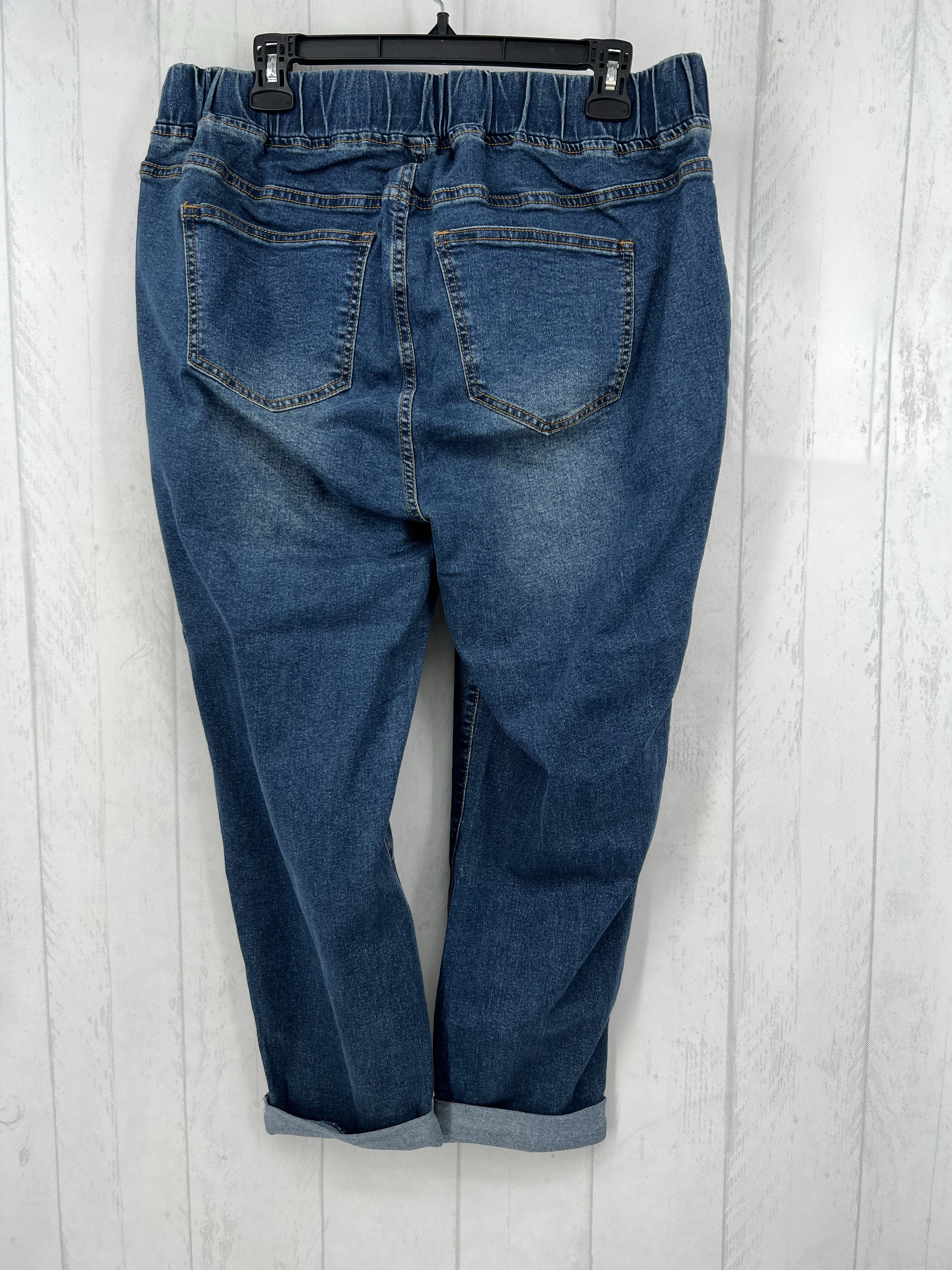 16 pull-on cuffed jeans