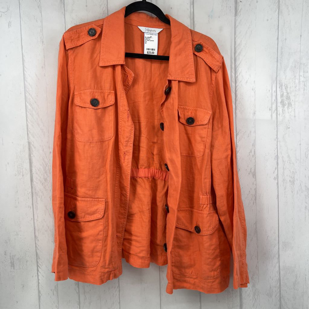 2X linen jacket