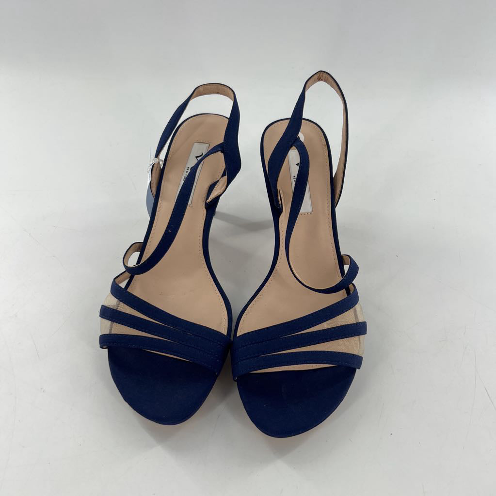 R79 10 sling back open toe pumps