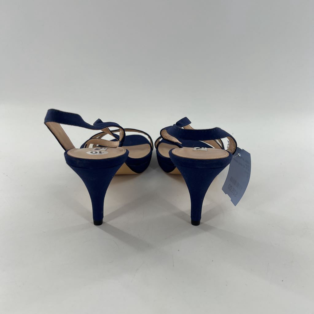 R79 10 sling back open toe pumps