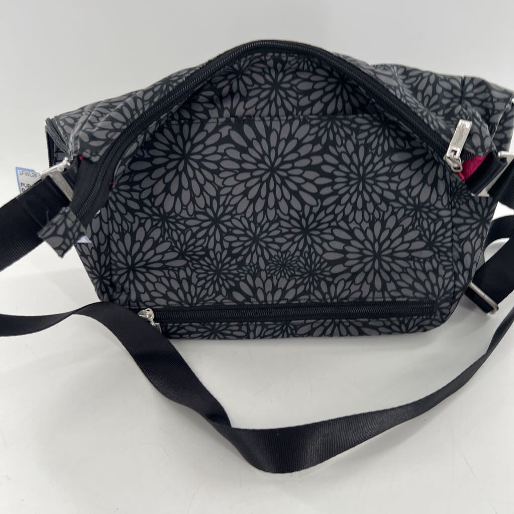 2pc floral print nylon crossbody w/ wristlet