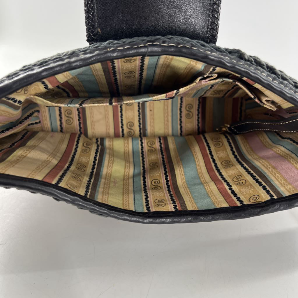 straw shoulder bag w/ rope details