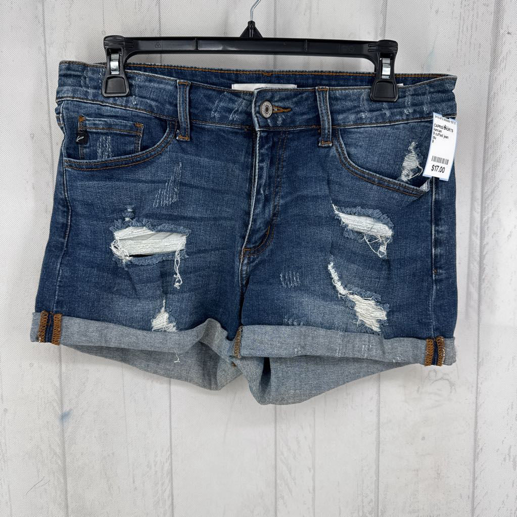 9 cuffed jean shorts