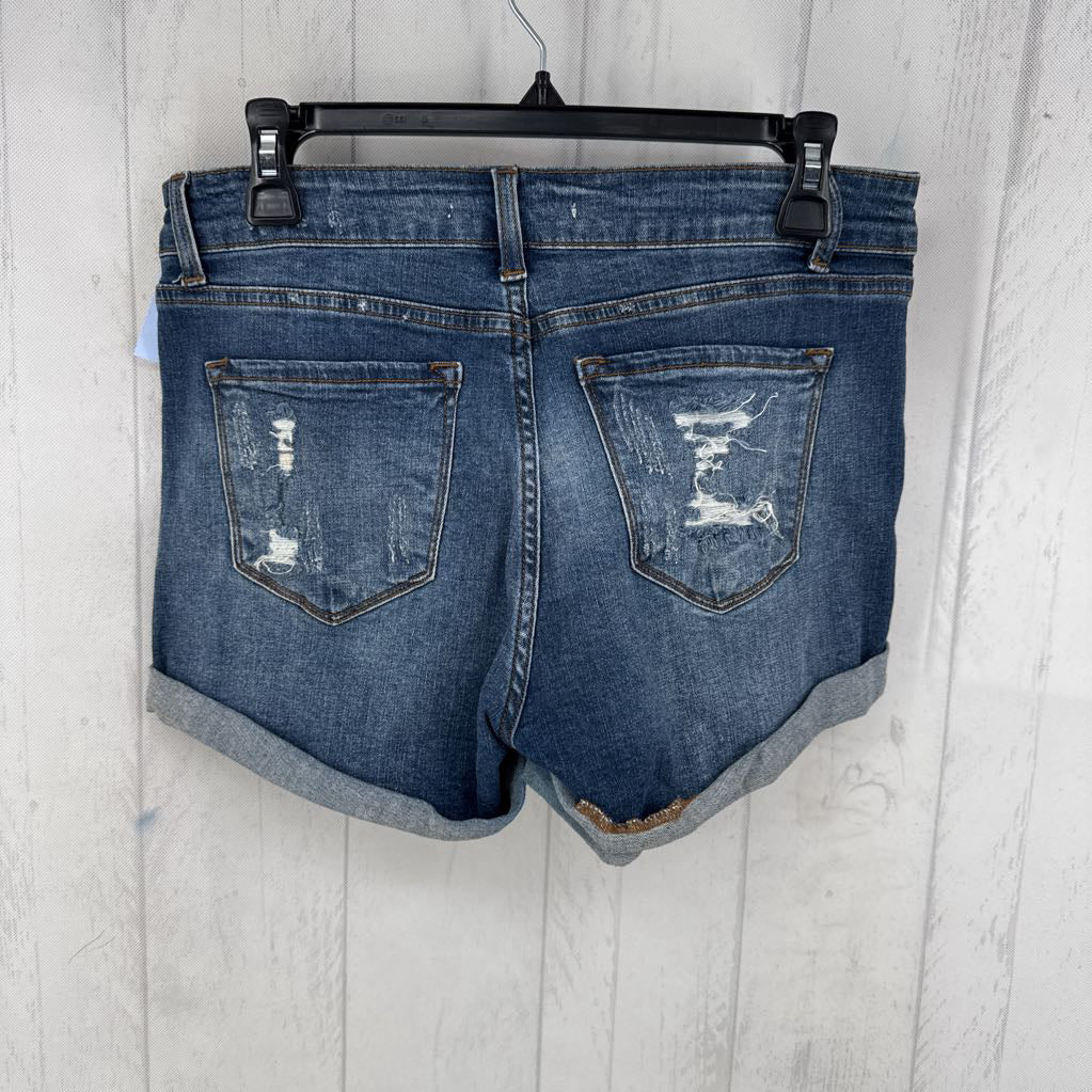 9 cuffed jean shorts