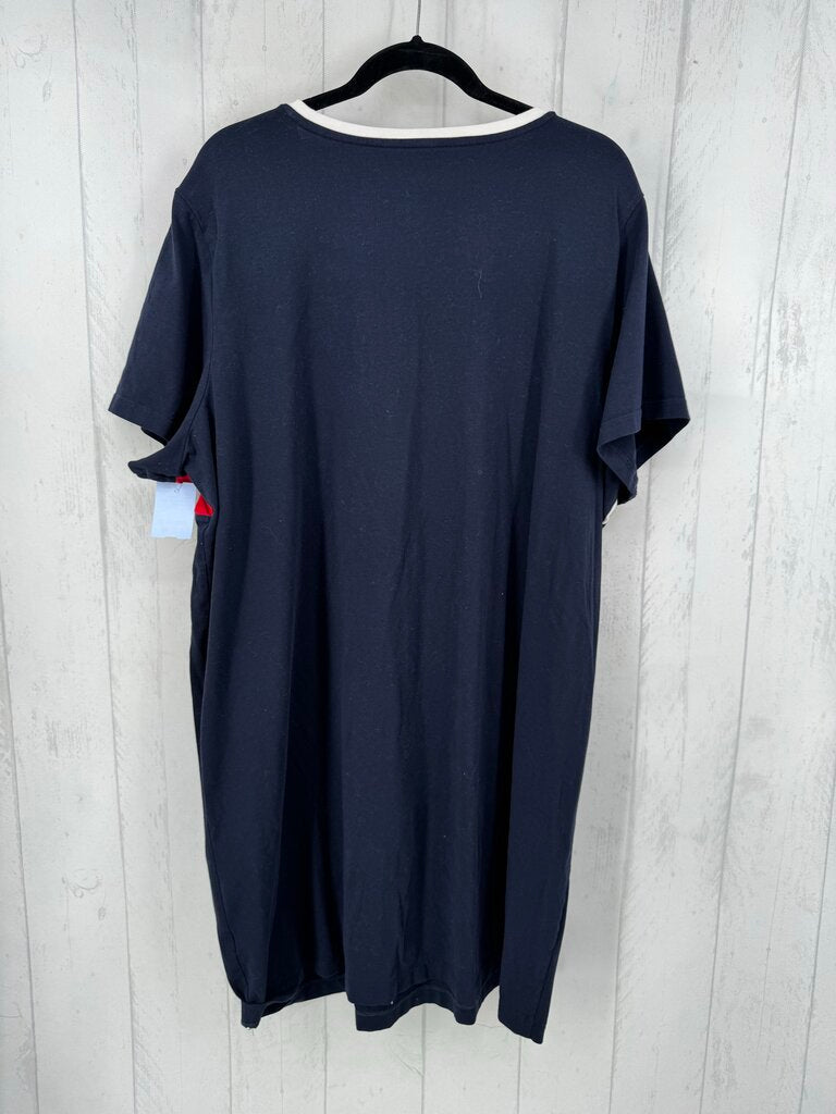 2X colorblock s/s dress