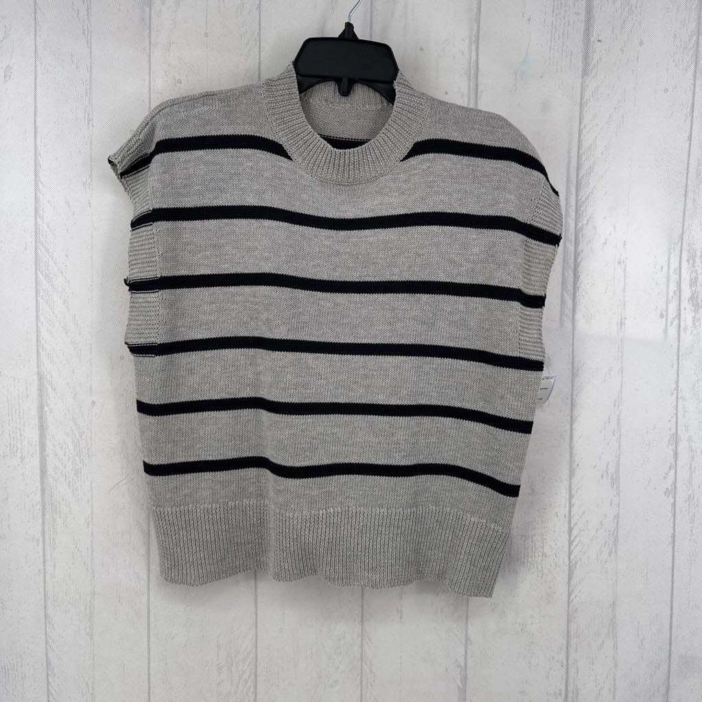 S striped sweater vest