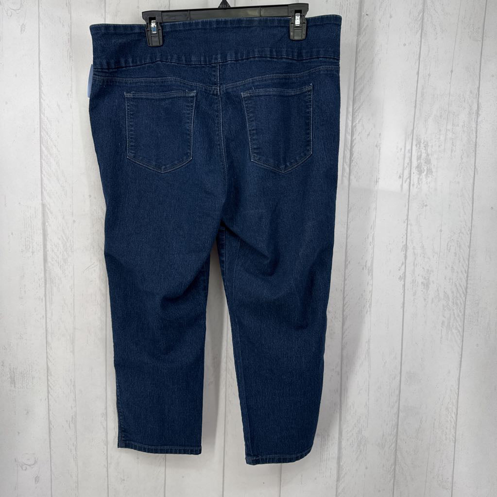 16 pull-on denim capris