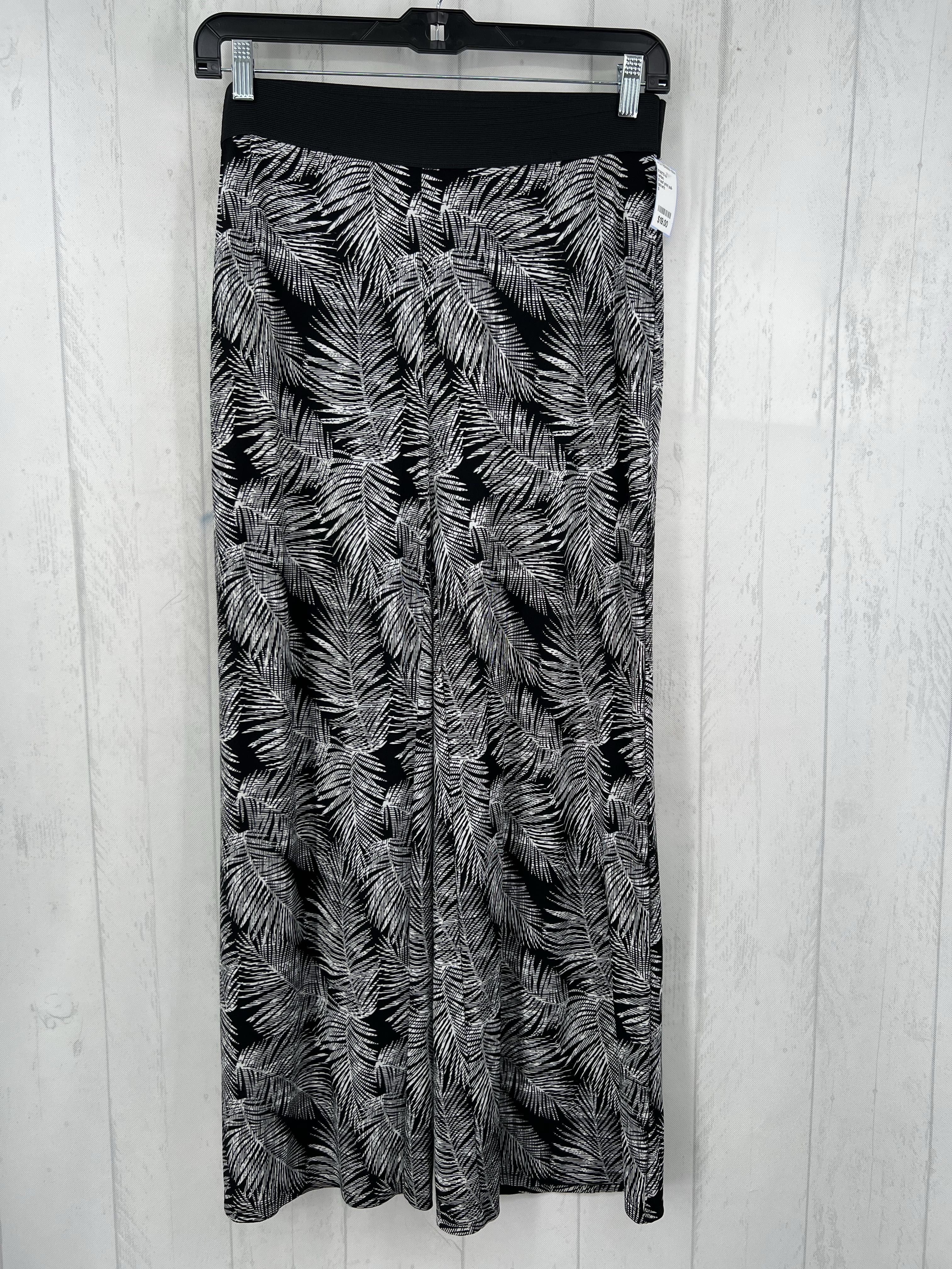 S leaf print pull-onpant