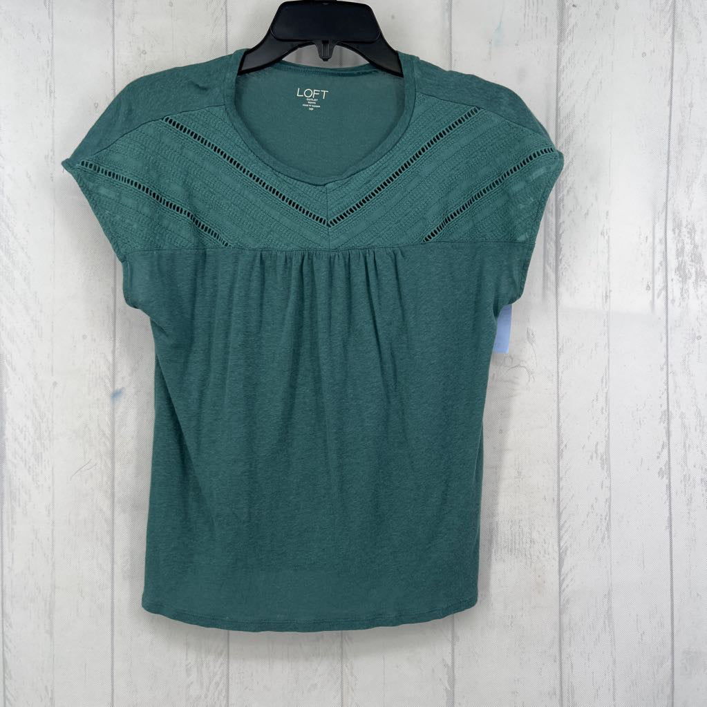 Mp crochet top cap slv tee