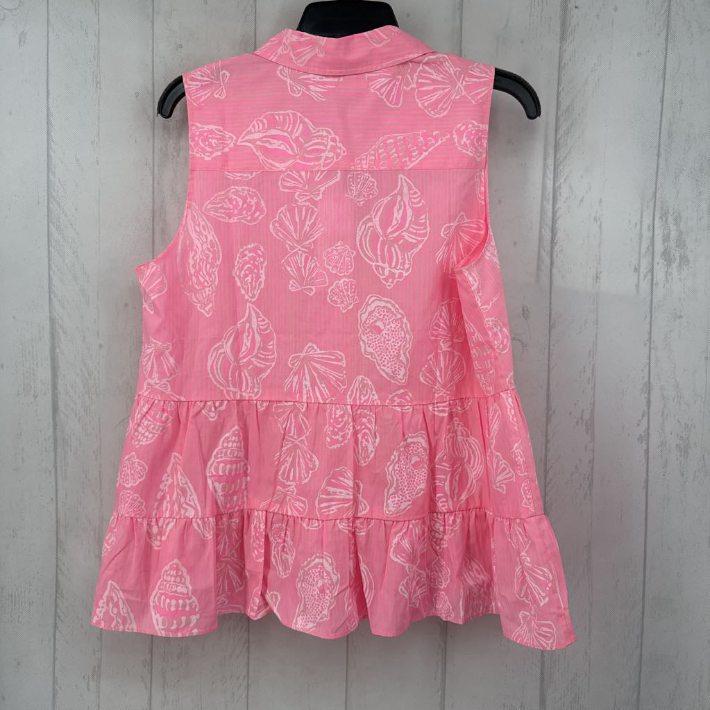 R138 10 button down seashell slvls top