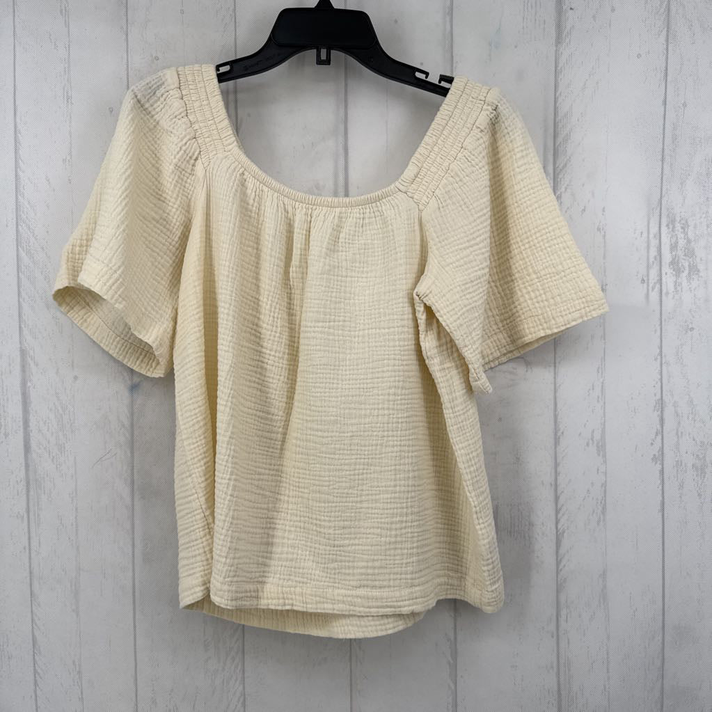 L gauzy s/s top