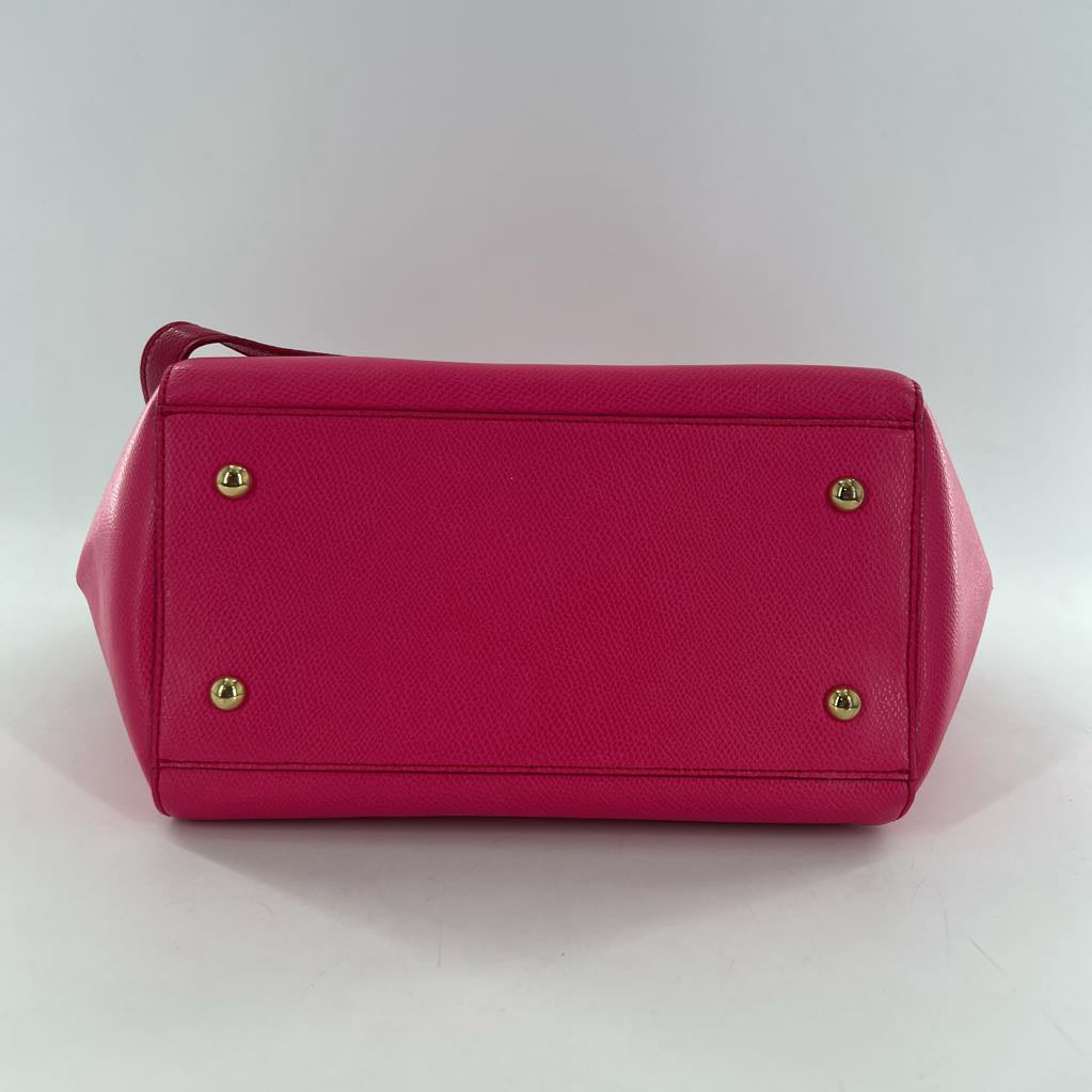 faux leather top zip tote