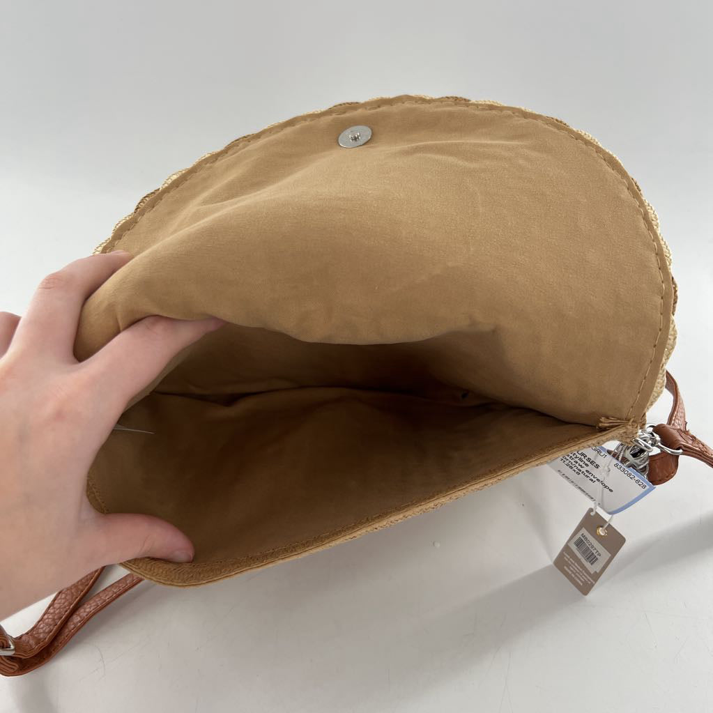 straw envelope clutch/wristlet/crossbody