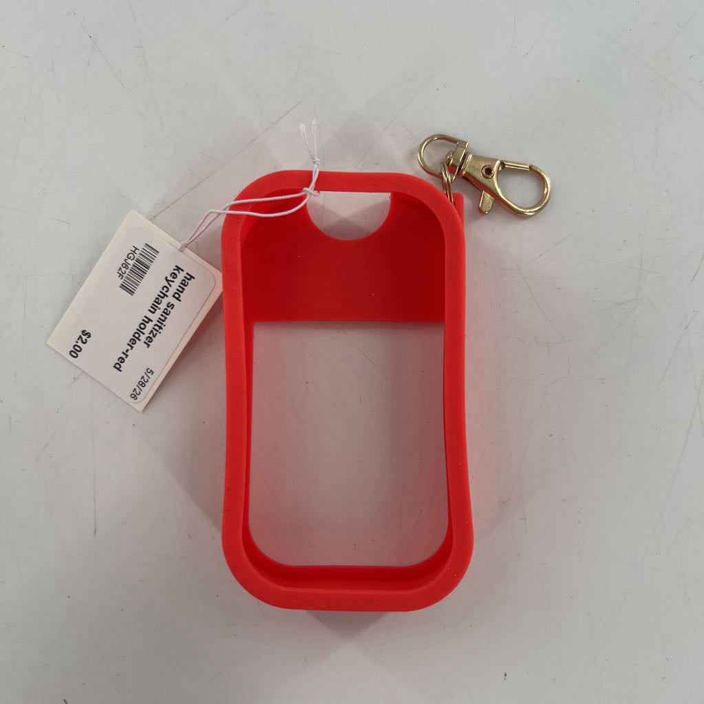 hand sanitizer keychain holder-red