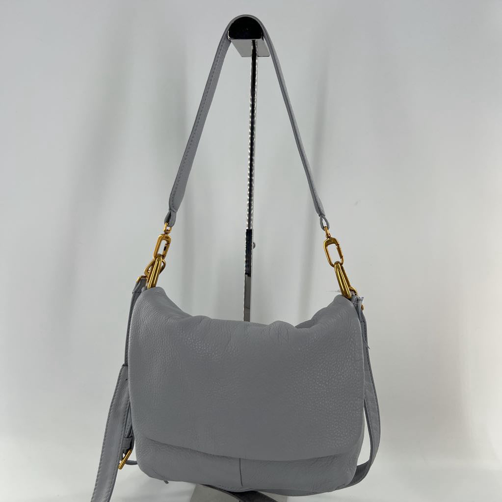 pebbled flap shoulder bag/crossbody
