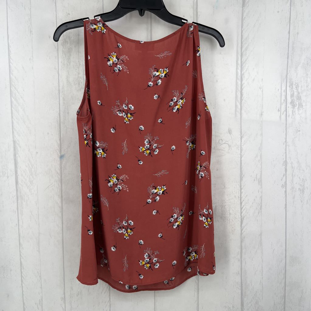 L flo print scoop neck tank