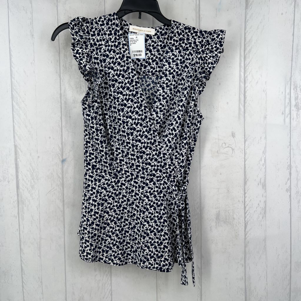 M flo print crossover flutter slv top