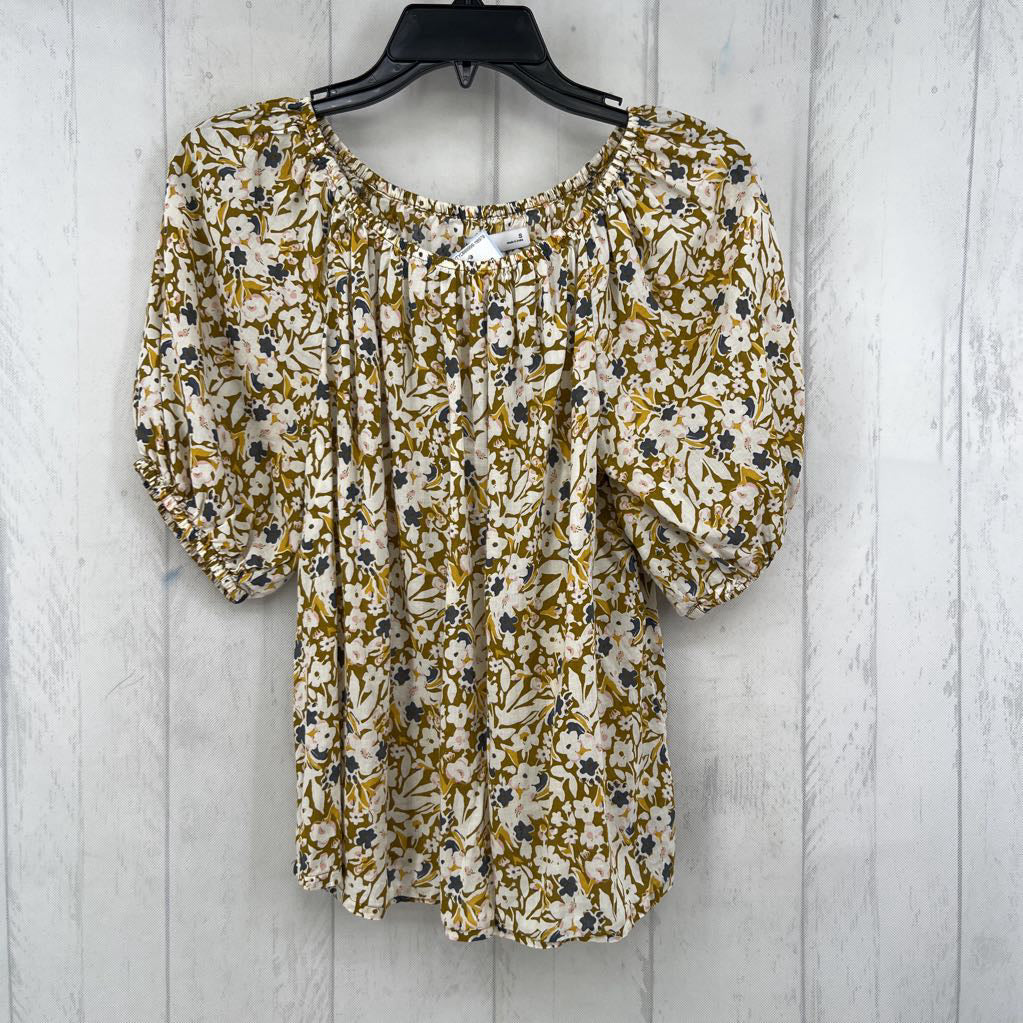 S flo print s/s top