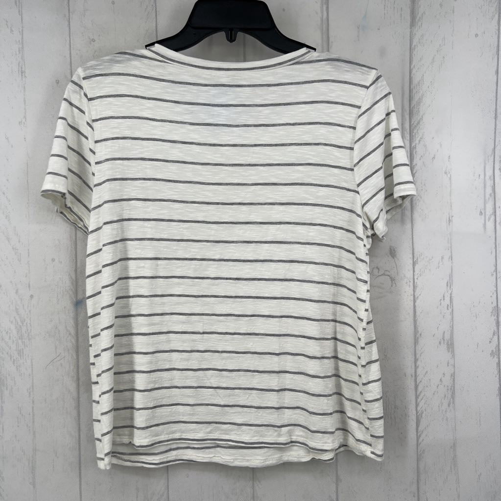 S striped round neck s/s tee