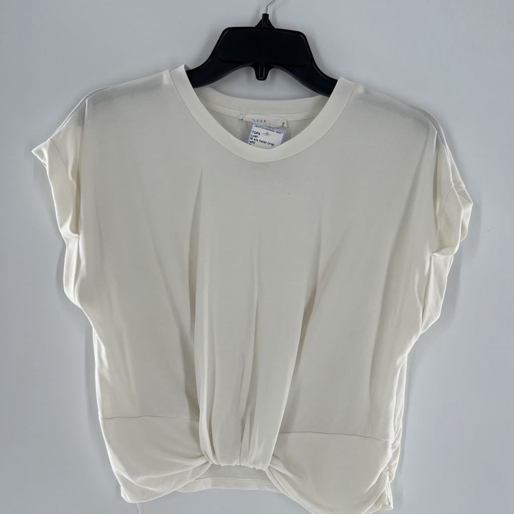 M s/s twist crop top
