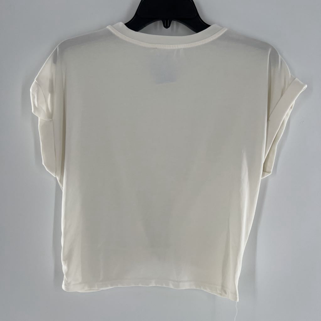 M s/s twist crop top