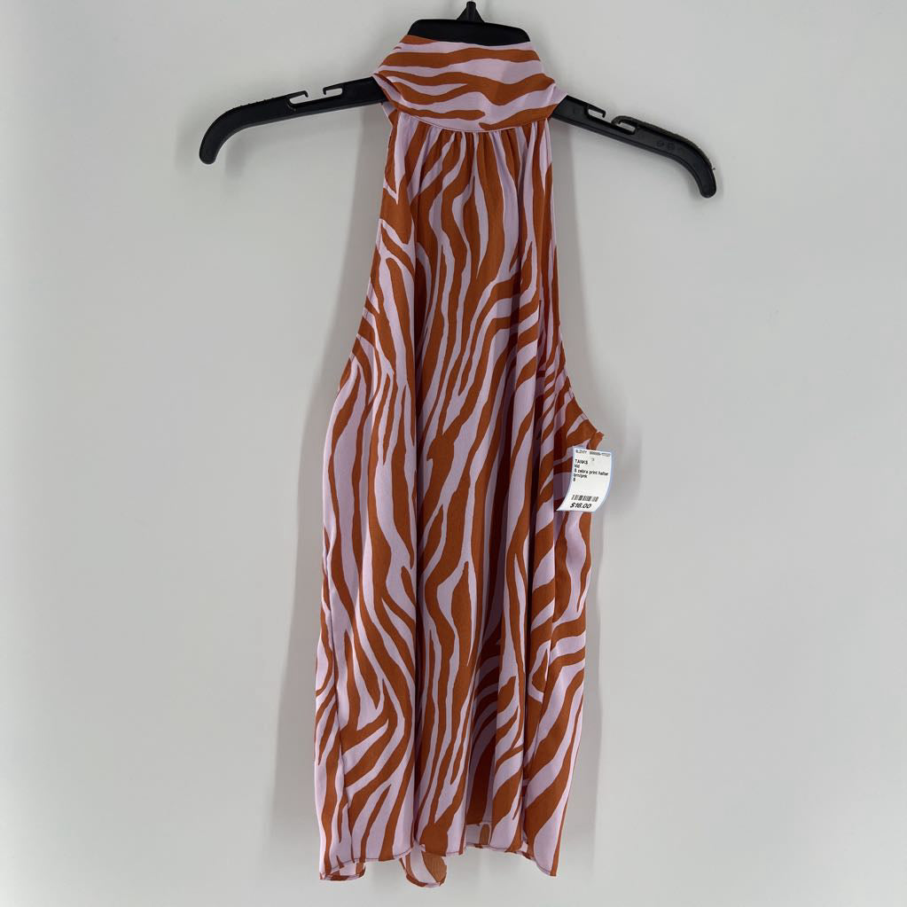 S zebra print halter tank
