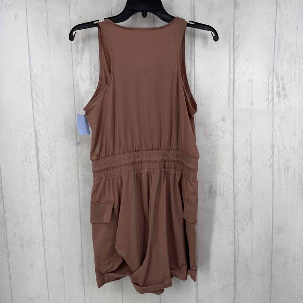 M zip-front slvls romper