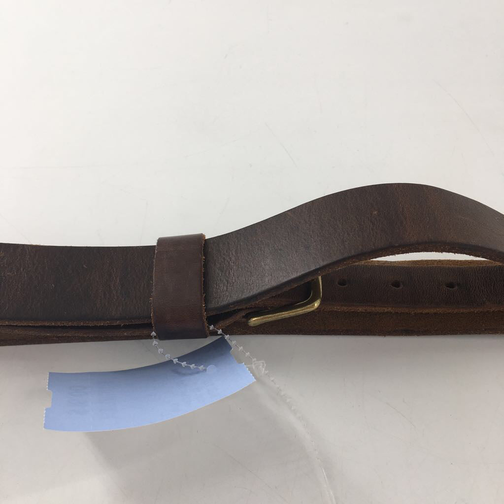 leather flat front belt