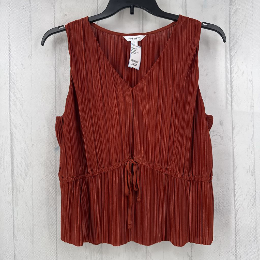 XL pleated tied waist tank