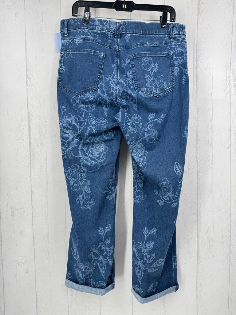 12 floral pull-on jeans