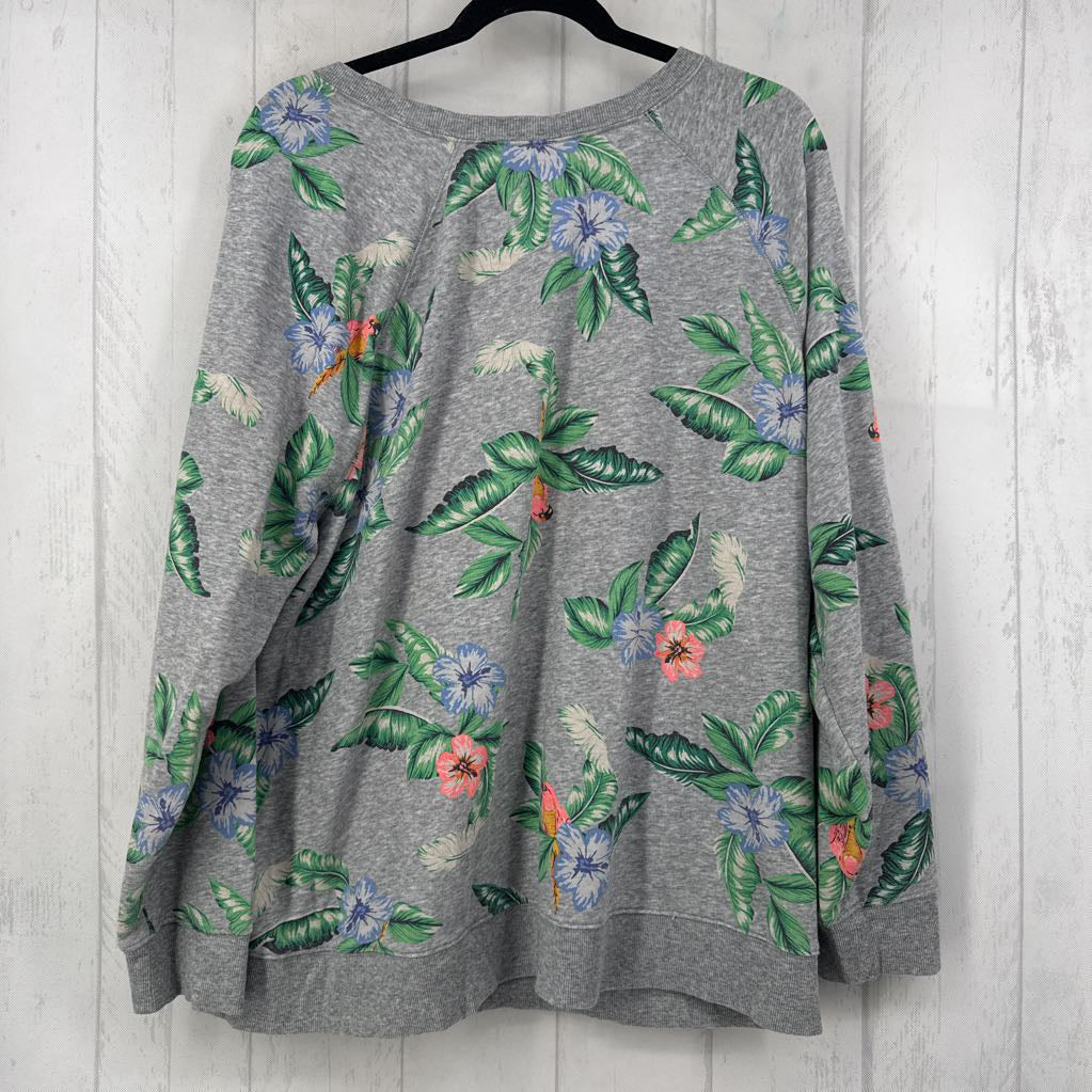 XXL flo print crewneck sweatshirt