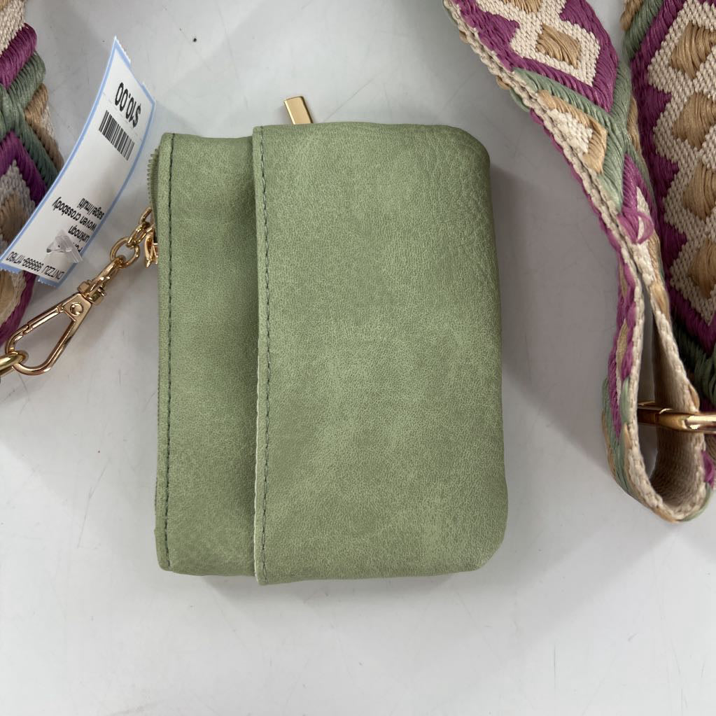 woven crossbody strap w/pouch