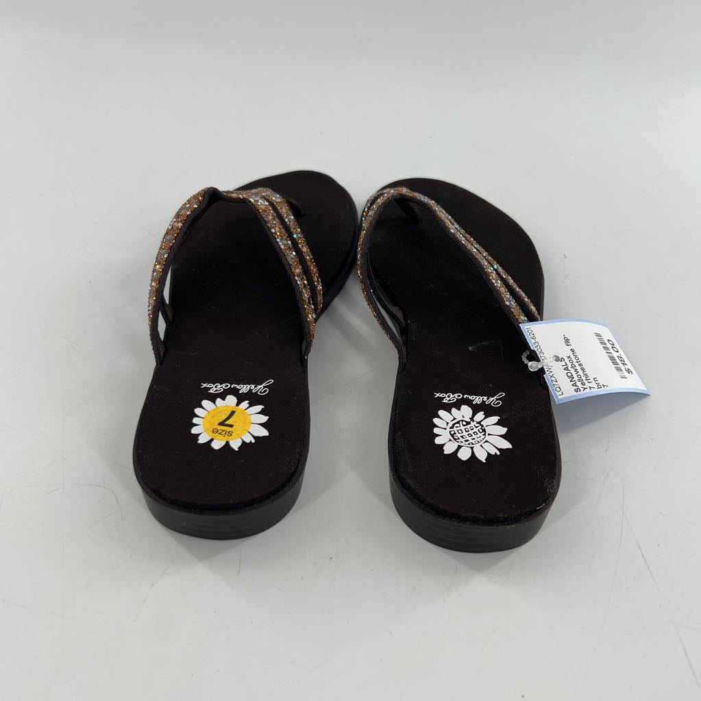 7 rhinestone flip-flops