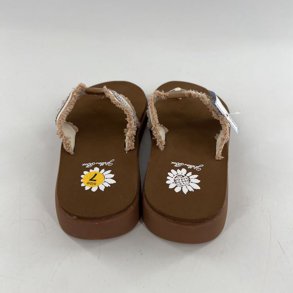 7 rhinestone flip-flops