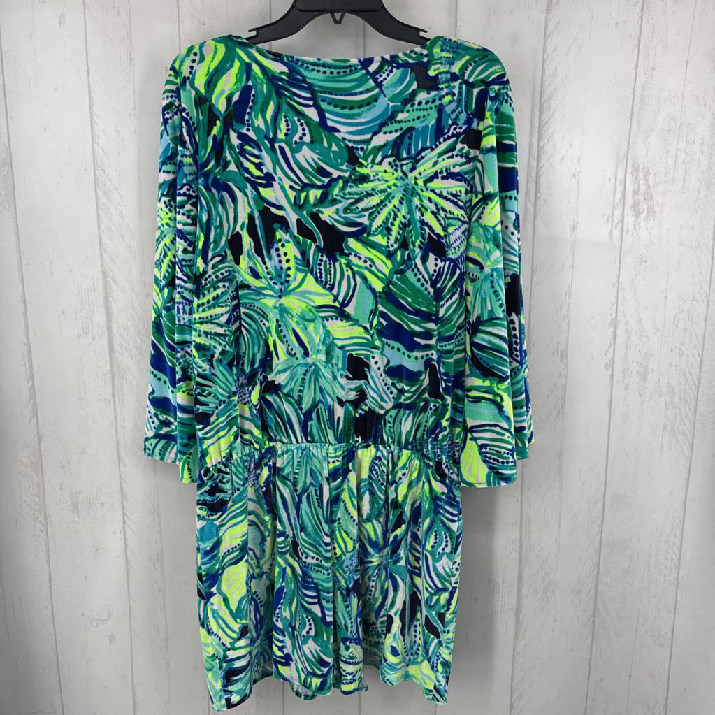XL colorful romper cover-up