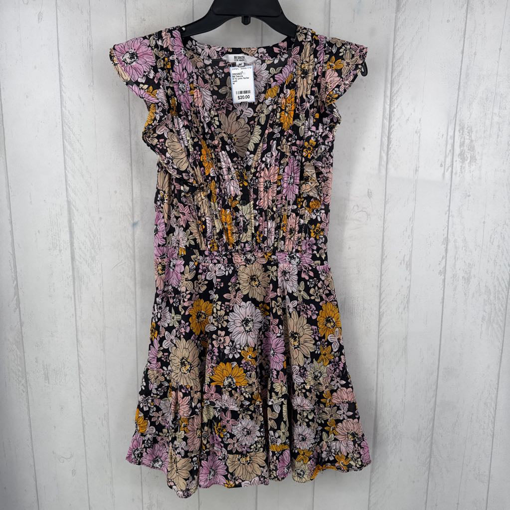 M flo print flutter slv dress