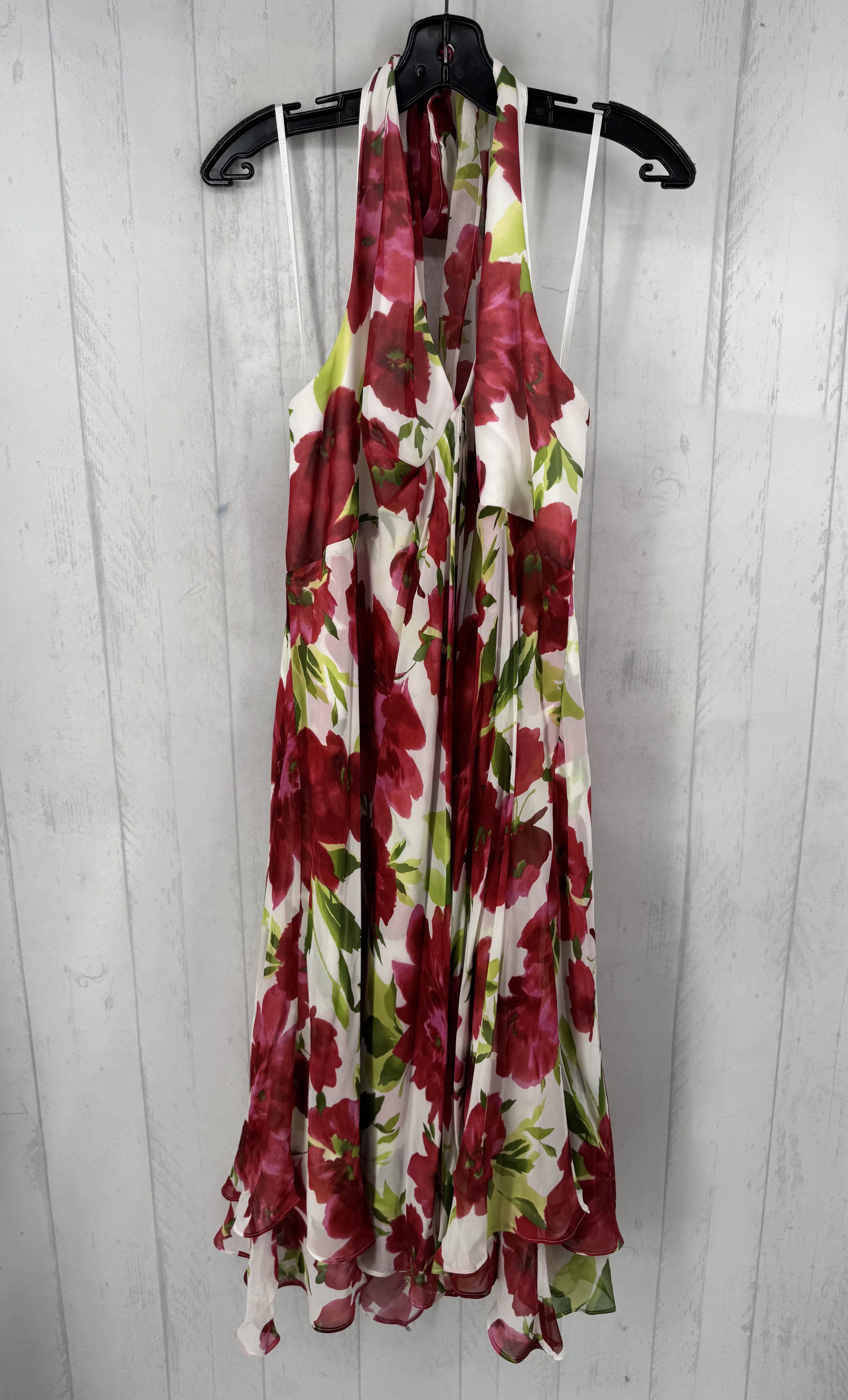 22w flo print halter neck dress