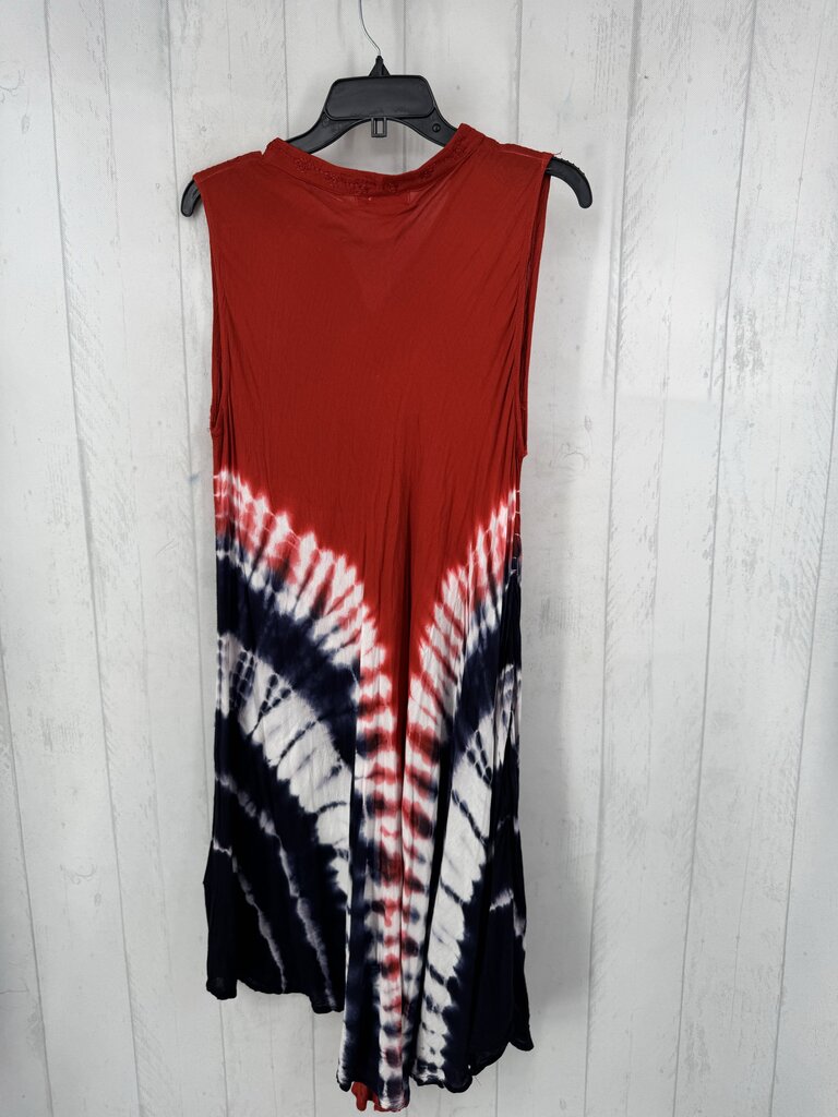 O/S tie-dye button down slvls dress