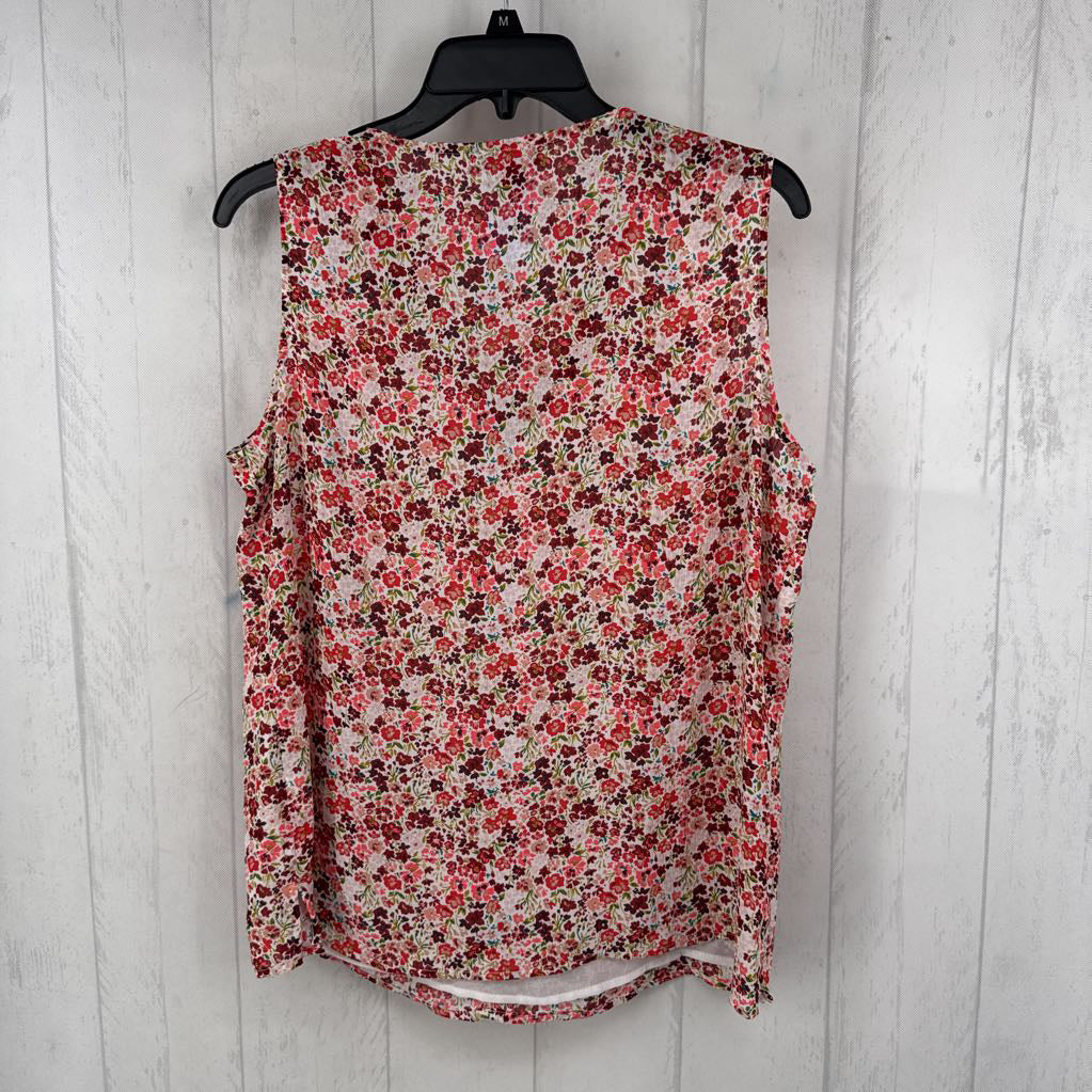 L flo print ruffled tank