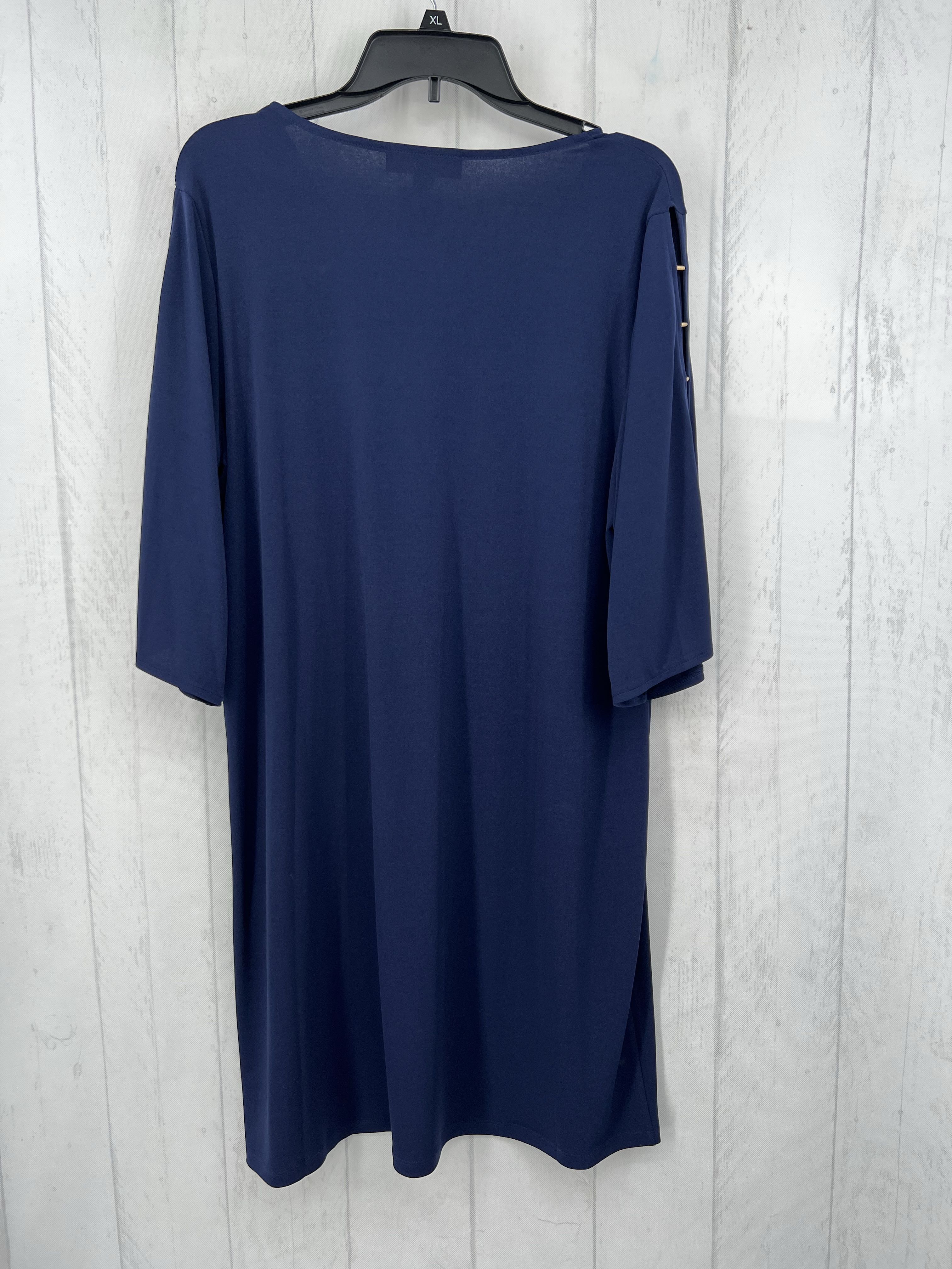 XL open slv v-neck tunic dress