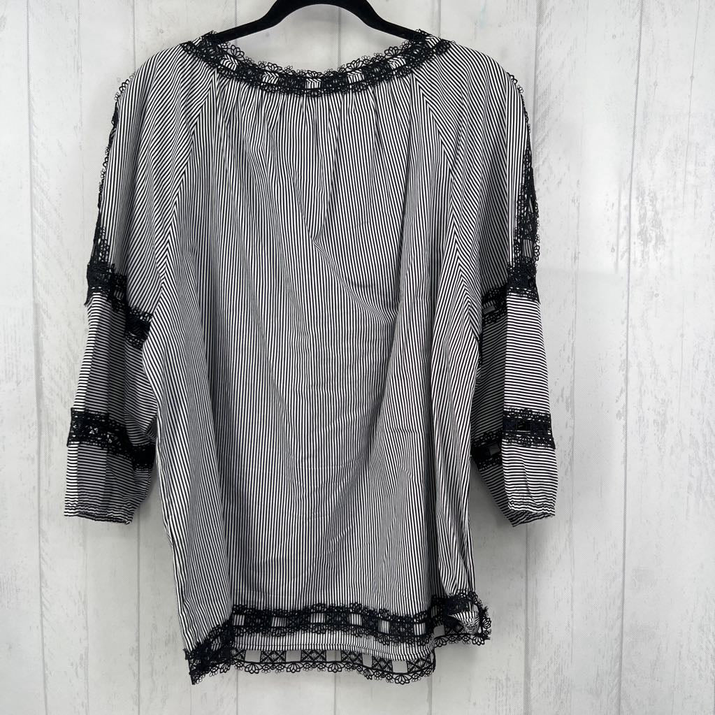 1x(4) 3/4 slv stripe top